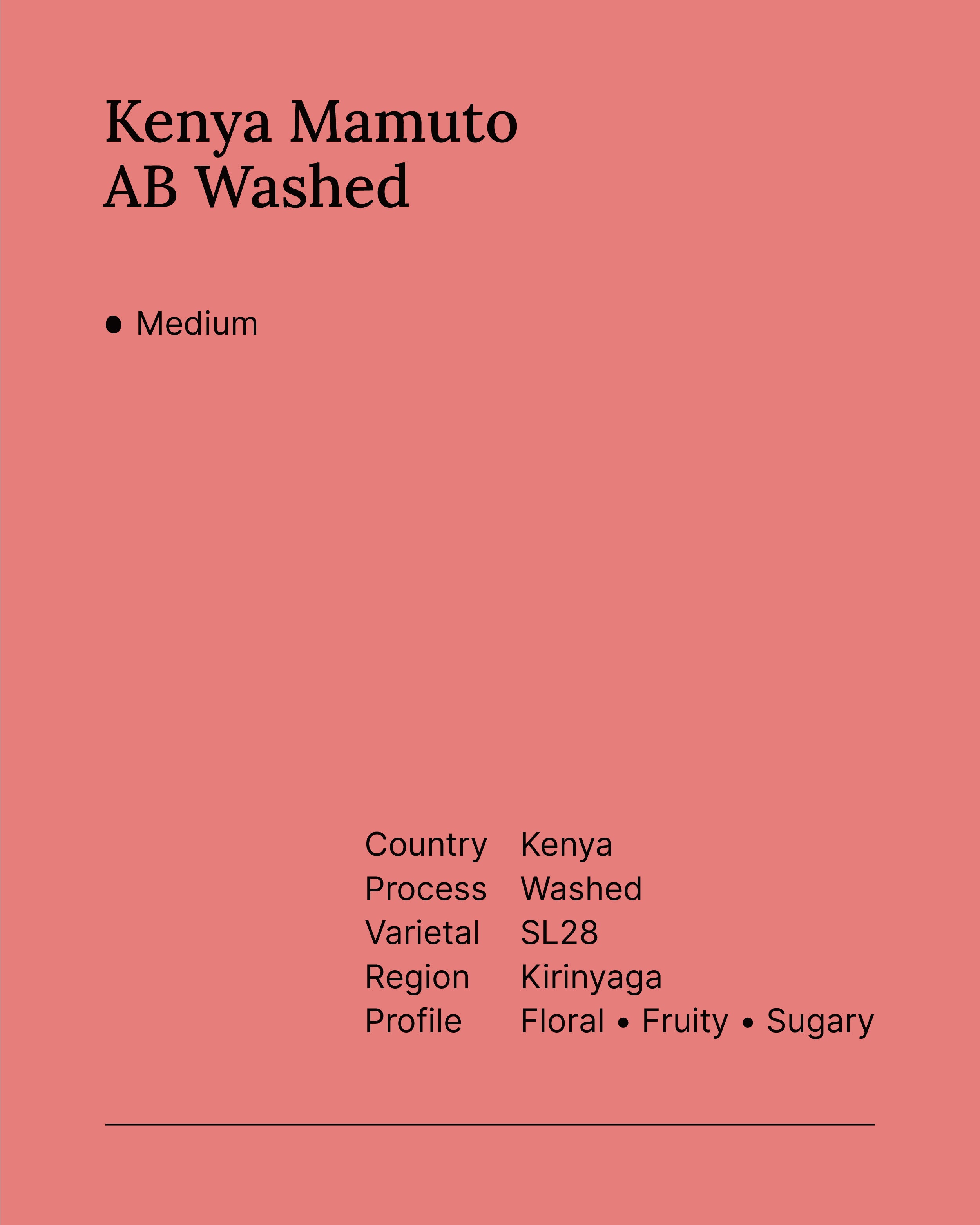 Kenya Mamuto AB Washed 200g